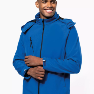 K413 - Veste softshell à capuche amovible homme