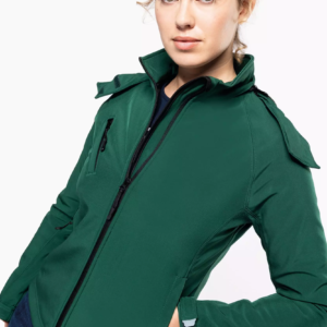 K414 - Veste softshell à capuche amovible femme